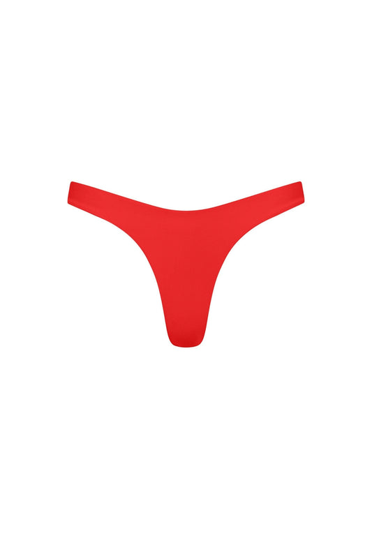 Malibu High Cut Bikini Bottom – Red