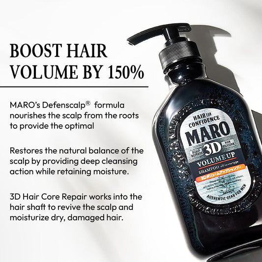 MARO 3D Volume Up Hair Thickening Shampoo 2 Pack
