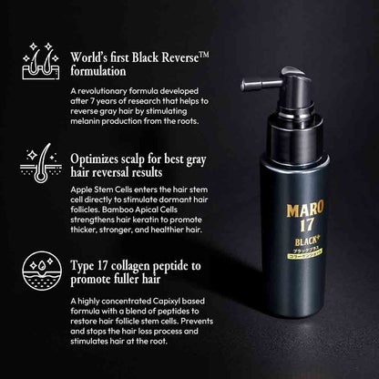 MARO17 Black+ Anti-Aging Shampoo & Collagen Scalp Treatment Set