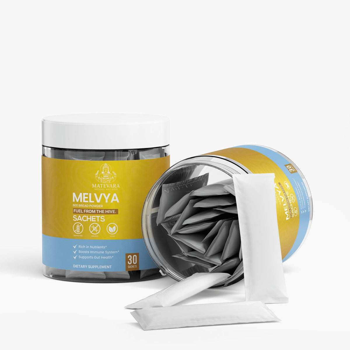 Melvya Bee Bread Powder |Nutrient-Rich Wellness Powder | 30 Servings