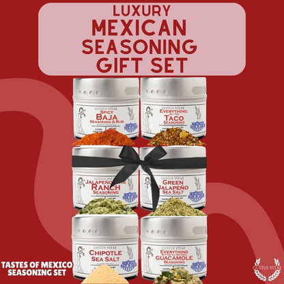 Mexican Seasoning Gift Set - Tastes of Mexico - Artisanal Spice Blends Six Pack