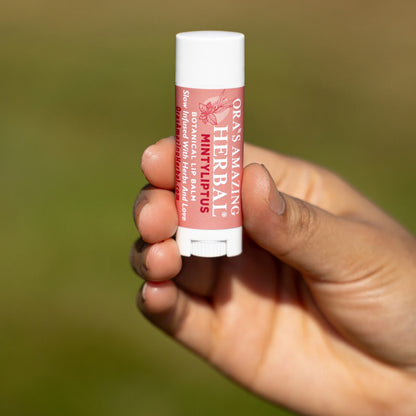 Natural Lip Balm, Herbal Infused, Mintyliptus Peppermint Eucalyptus