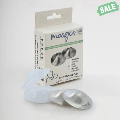 MOOGCO Silver Nursing Cups 999k Silver - BPA-Free for Babies & Toddlers