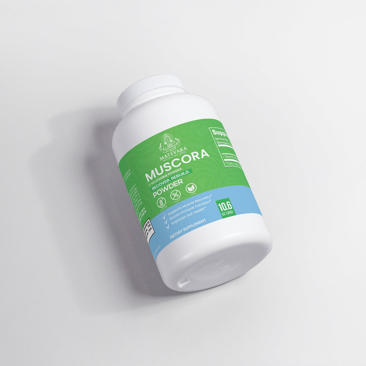 Muscora L-Glutamine Powder | Muscle Recovery & Immune Support | 300g