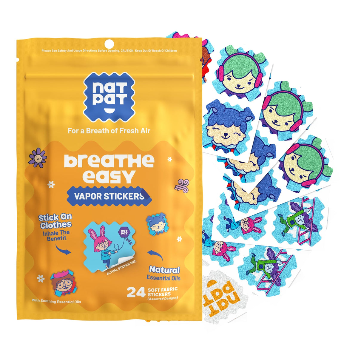 StuffyPatch - Breath Easy Stickers