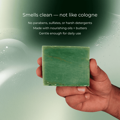 Nature's Breeze Bar Soap – Fresh, Woodsy Scent for Men