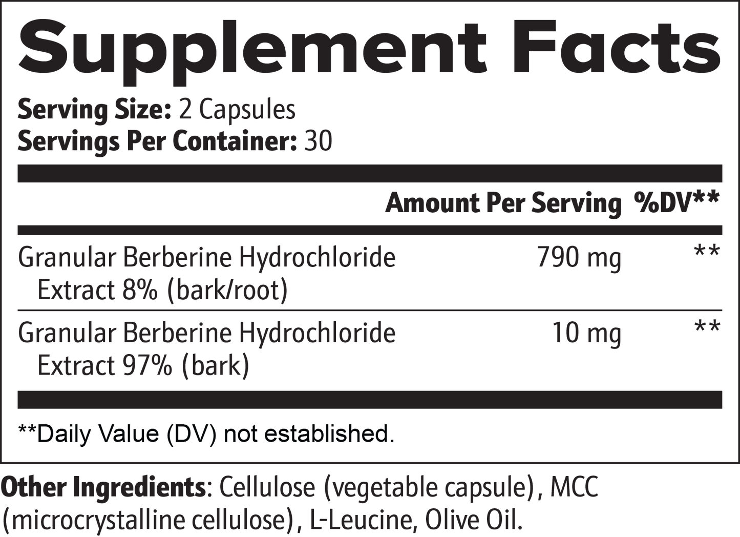 Nexus Berberine HCL Supplement | 60 Count