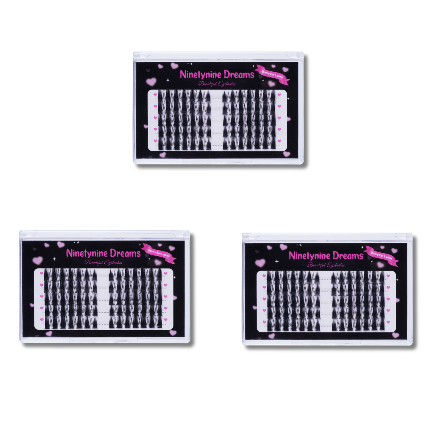 70PCs Bunny Ear Lashes