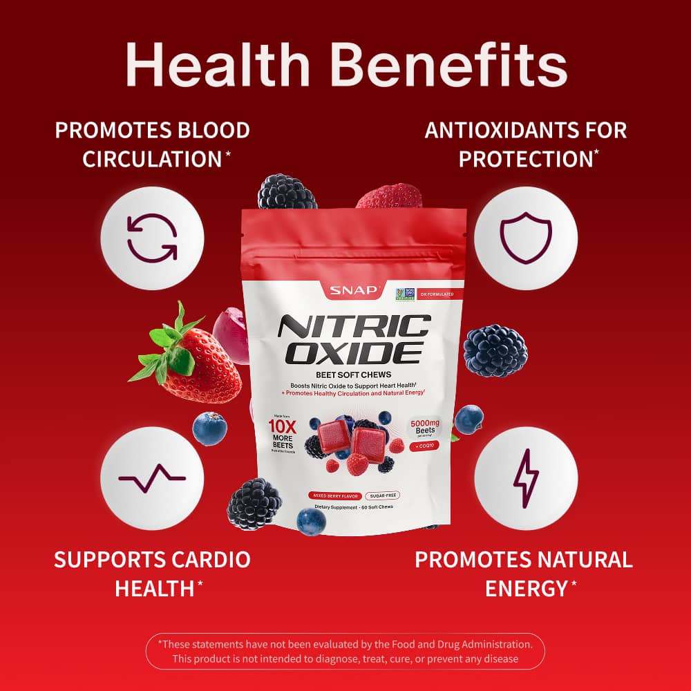Nitric Oxide Beet Chews - Buy 2, Get 1 Free!