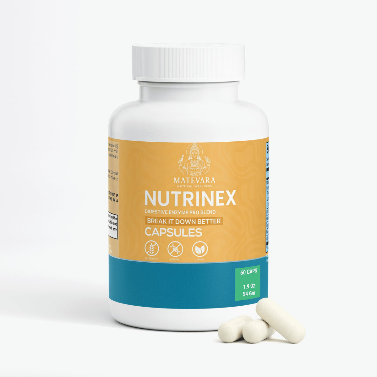 Nutrinex Digestive Enzyme Pro Blend Supplement | 60 Count