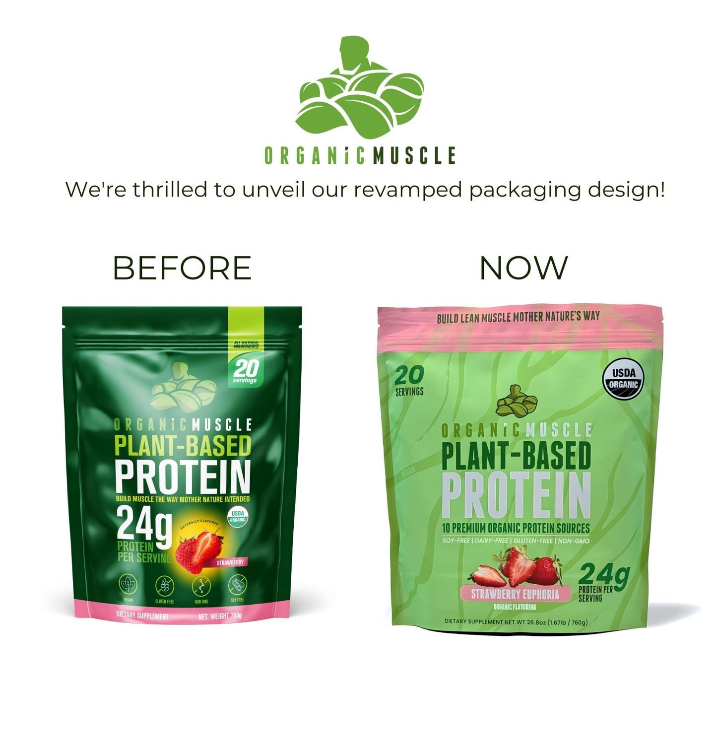 Organic Vegan Protein - Strawberry