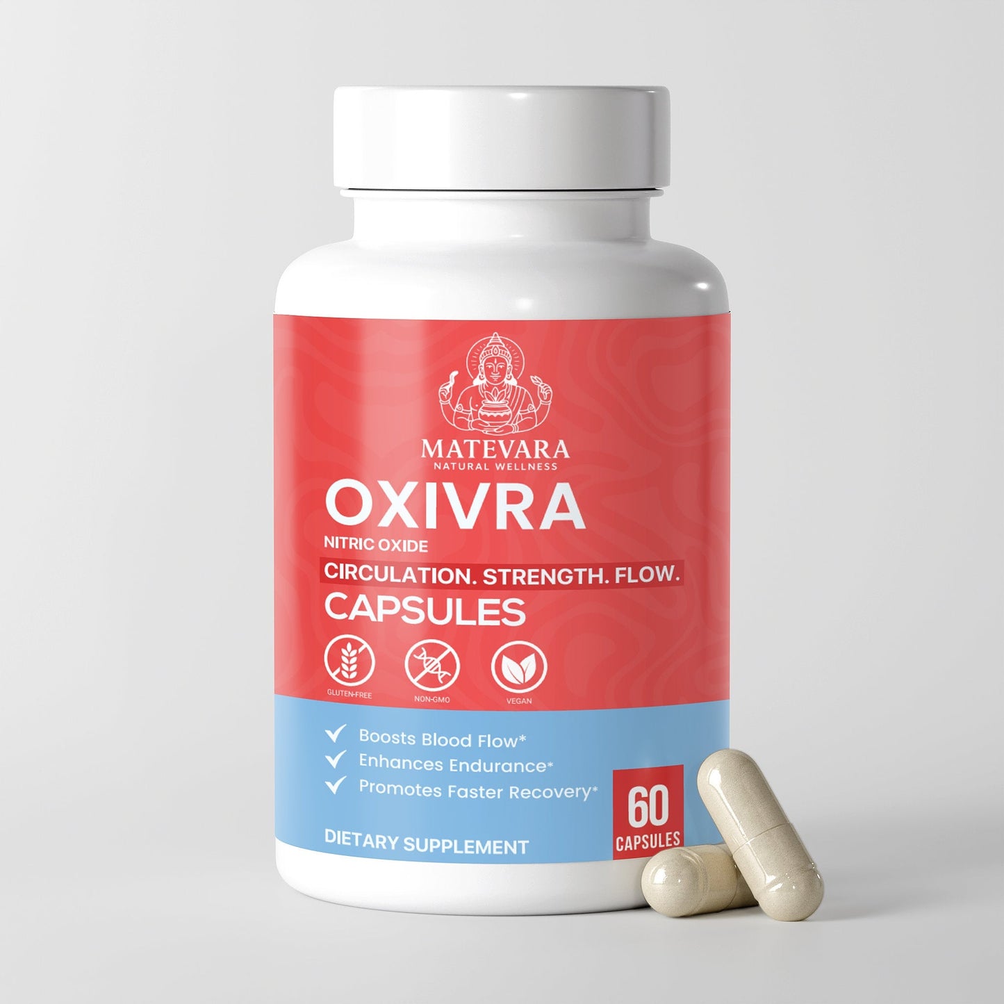 Oxivra Nitric Oxide Booster | Circulation & Muscle Support | 60 Count