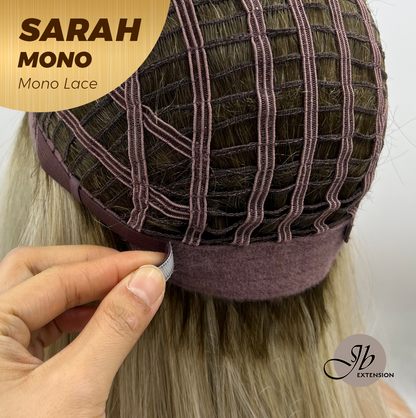 JBEXTENSION SARAH MONO Full Monofilament Wig 22 Inches Blonde Color Full Mono Lace Glueless With Anti-slip Silicone Strips Wig SARAH MONO【BENDY EAR TABS】