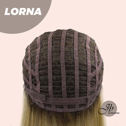 [PRE-ORDER] JBEXTENSION 18 Inches Blonde Curly Women Fashion Full Machine Wig With Bangs LORNA【PLUS PERMATEASE】【BENDY EAR TABS】