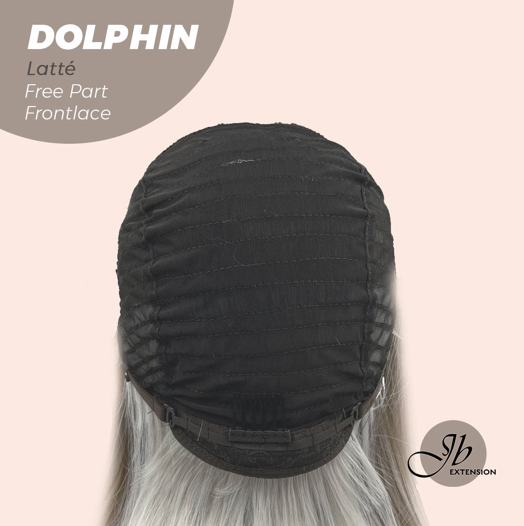 JBEXTENSION 12 Inches Bob Cut Mix Color With Highlight Free Part Pre-Cut Frontlace Glueless Wig DOLPHIN LATTé