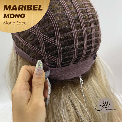 [PRE-ORDER] JBEXTENSION MARIBEL MONO Monofilament Handmade Wig 6X5 Full Monofilament Hand Tied Top Wig 16 Inches Blonde With Dark Root Wave Mono Lace Wig With Anti-slip Silicone Strips Glueless Wig Maribel Mono【BENDY EAR TABS】