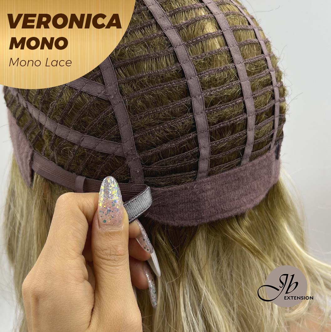 [PRE-ORDER] JBEXTENSION VERONICA MONO Monofilament Handmade Wig 6X5 Full Monofilament Hand Tied Top Wig 12 Inches Blonde Wave Mono Lace Wig With Anti-slip Silicone Strips Glueless Wig VERONICA MONO