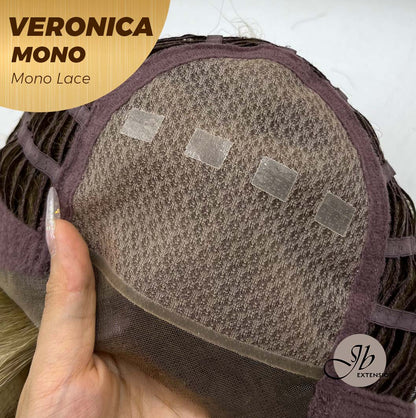 [PRE-ORDER] JBEXTENSION VERONICA MONO Monofilament Handmade Wig 6X5 Full Monofilament Hand Tied Top Wig 12 Inches Blonde Wave Mono Lace Wig With Anti-slip Silicone Strips Glueless Wig VERONICA MONO