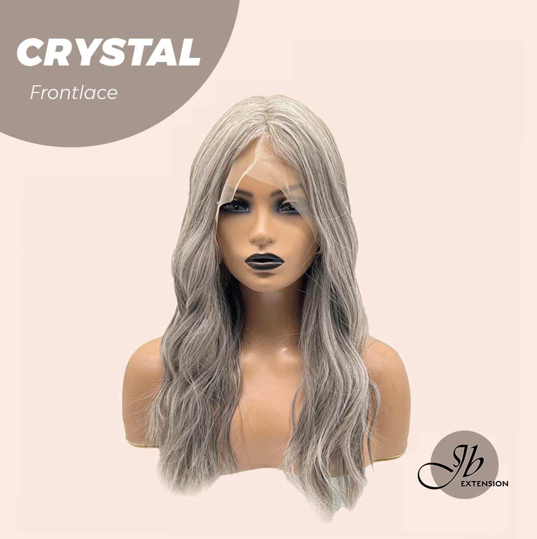 JBEXTENSION 22 Inches Grey Wave Frontlace Women Glueless Wig CRYSTAL