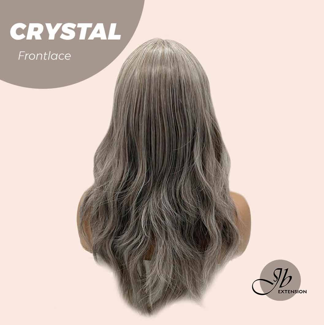 JBEXTENSION 22 Inches Grey Wave Frontlace Women Glueless Wig CRYSTAL