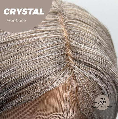 JBEXTENSION 22 Inches Grey Wave Frontlace Women Glueless Wig CRYSTAL