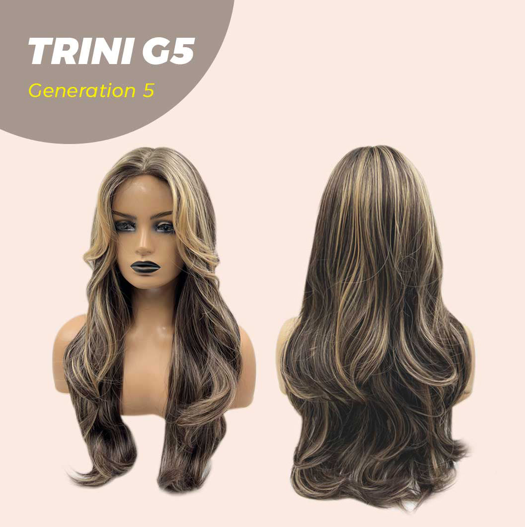 JBEXTENSION GENERATION FIVE 24 Inches Dark Brown With Highlight Women Wig TRINI G5