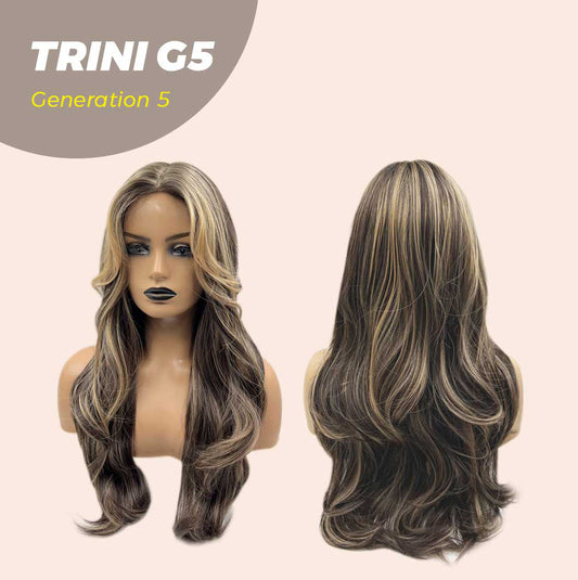 JBEXTENSION GENERATION FIVE 24 Inches Dark Brown With Highlight Women Wig TRINI G5