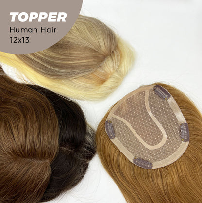 JBEXTENSION 14 Inch Real Human Hair Topper 12*13