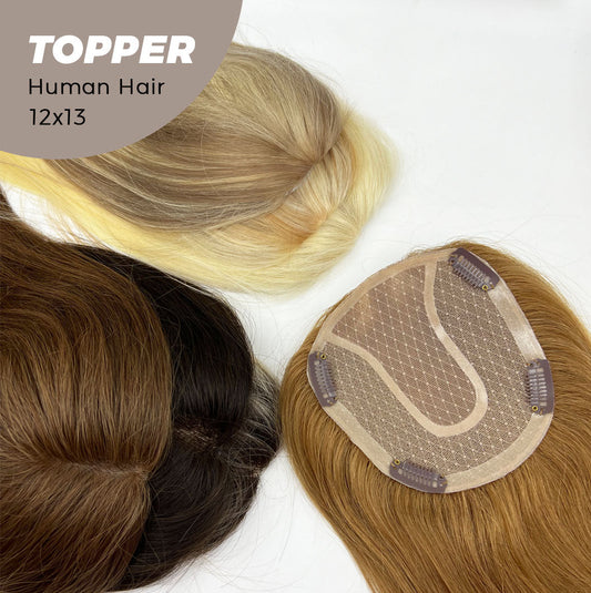 JBEXTENSION 14 Inch Real Human Hair Topper 12*13