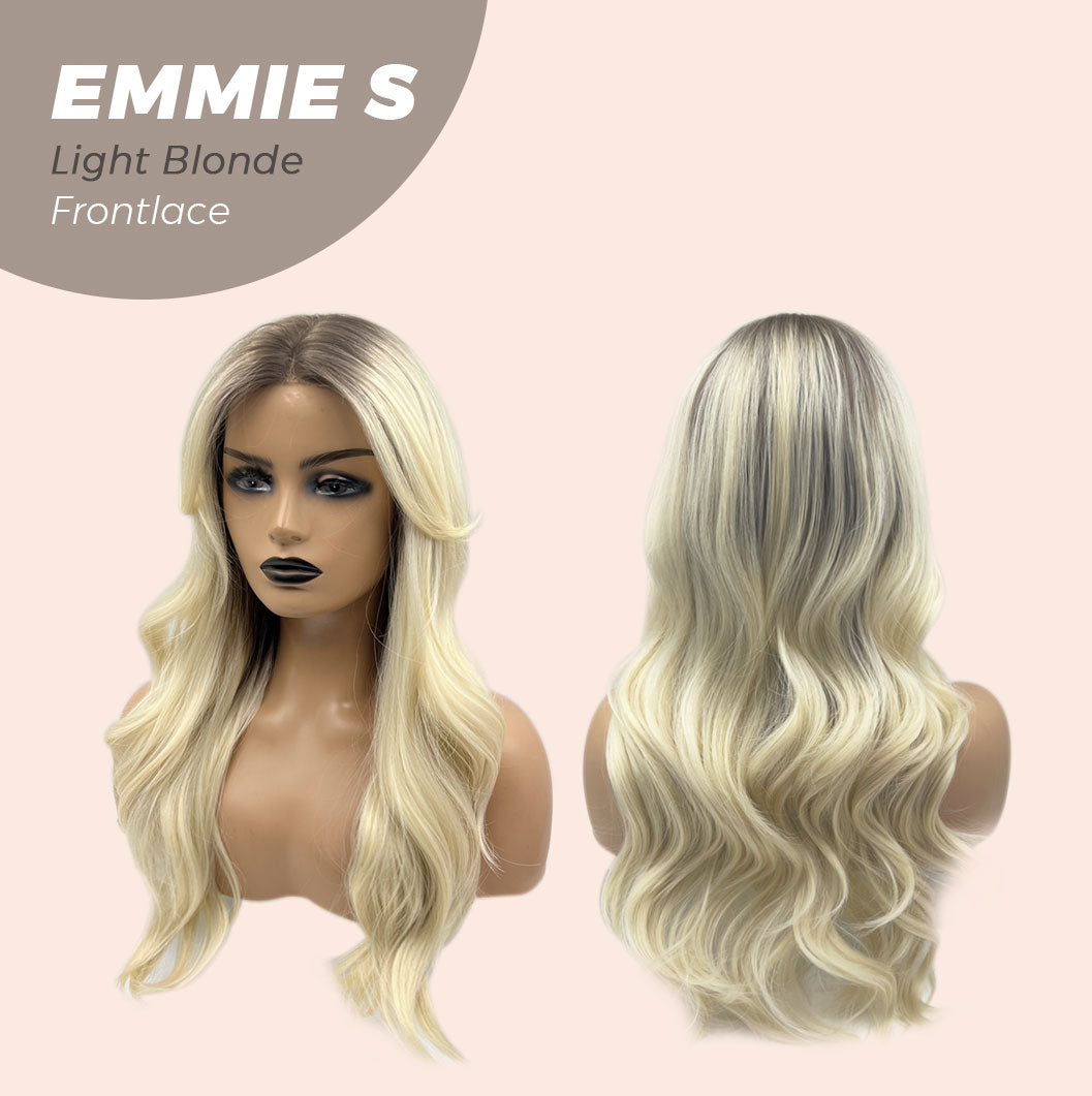 HOT OF SEASON -JBEXTENSION 22 Inches Curly Light Blonde Pre-Cut Frontlace Glueless Wig EMMIE S