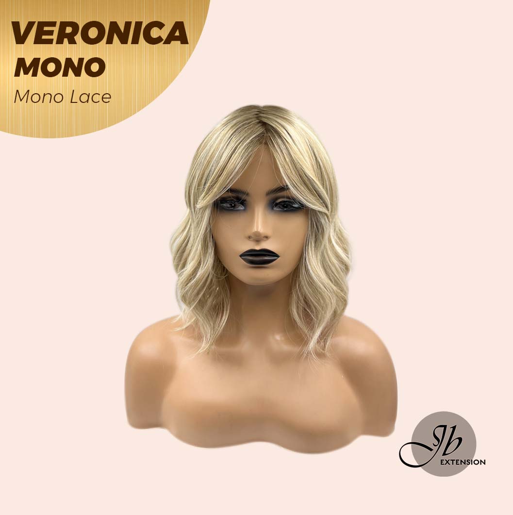 [PRE-ORDER] JBEXTENSION VERONICA MONO Monofilament Handmade Wig 6X5 Full Monofilament Hand Tied Top Wig 12 Inches Blonde Wave Mono Lace Wig With Anti-slip Silicone Strips Glueless Wig VERONICA MONO