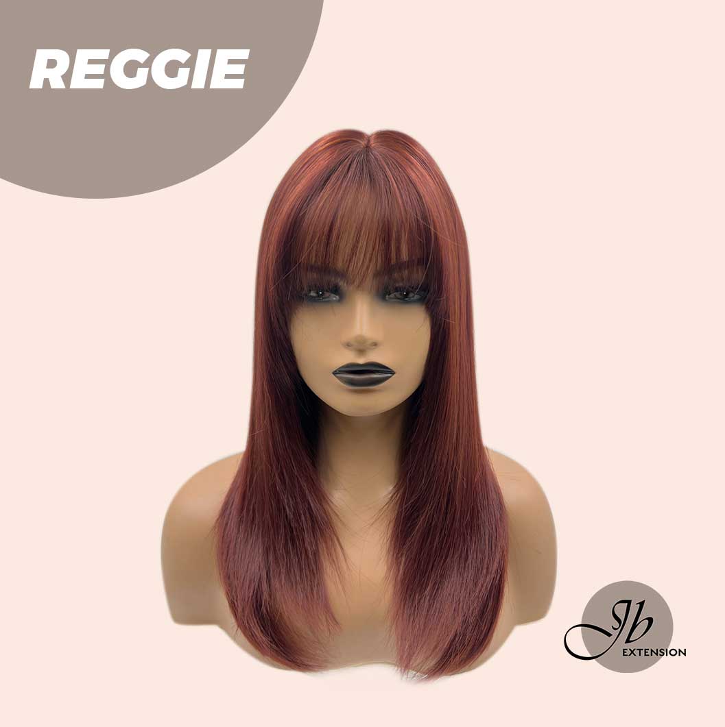 JBEXTENSION 20 Inches Red Fashion Women Wig With Bangs REGGIE