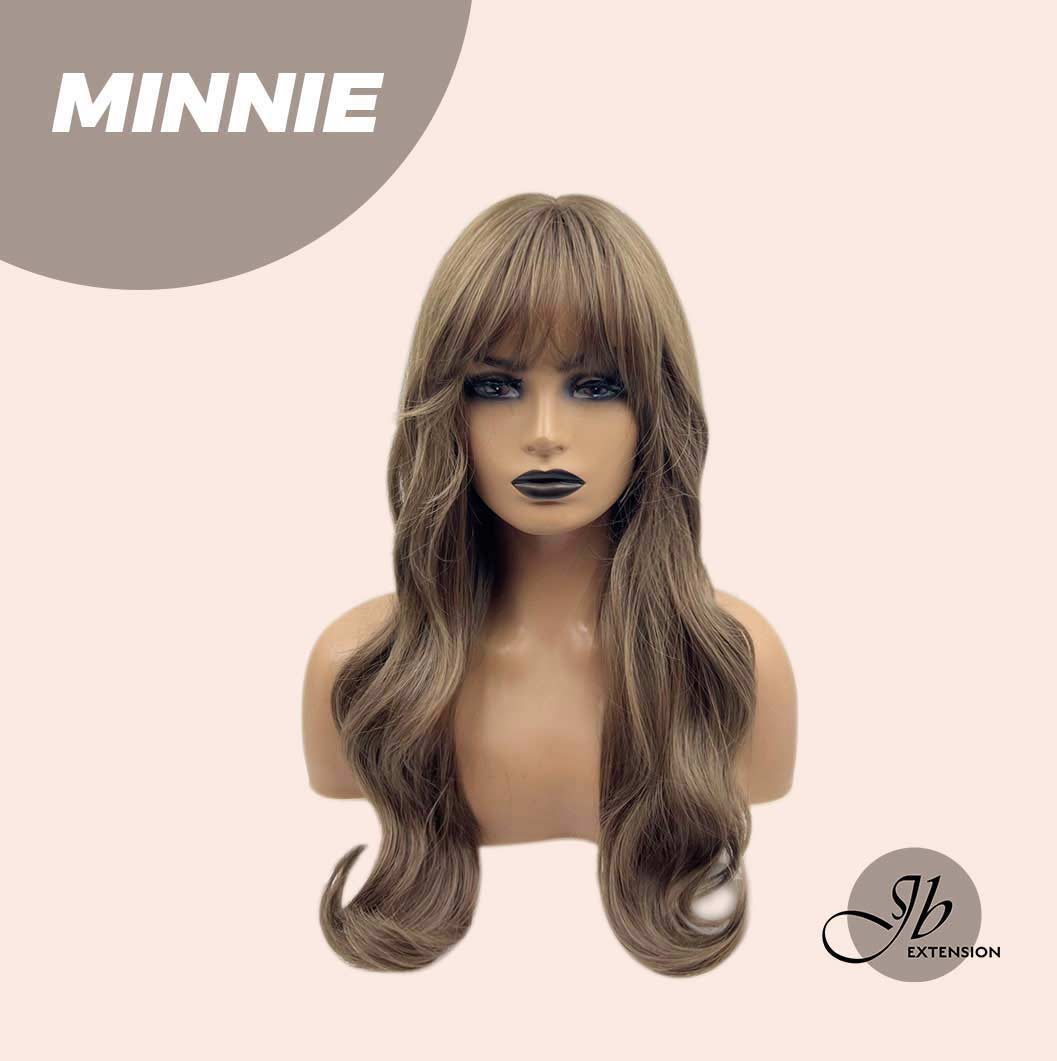 JBEXTENSION 22 Inches Brown Curly Wig With Bangs MINNIE