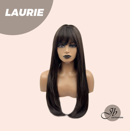 JBEXTENSION 26 inches Tea Black Darkest Brown Long Layered Wig LAURIE
