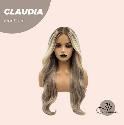 JBEXTENSION 27 Inches Blonde Curly Pre-Cut Frontlace Glueless Wig CLAUDIA