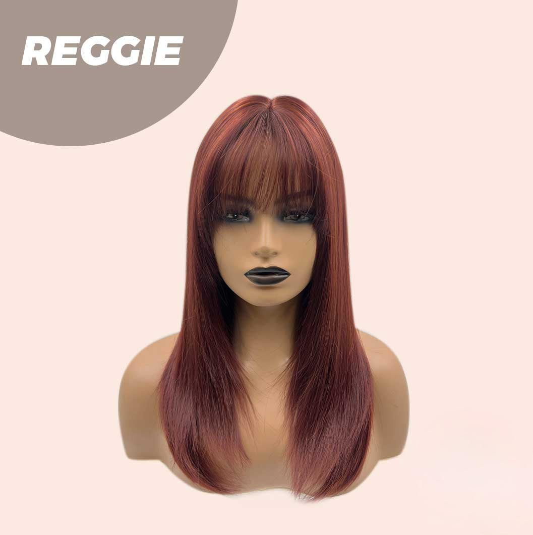 JBEXTENSION 20 Inches Red Fashion Women Wig With Bangs REGGIE