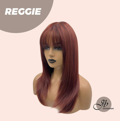 JBEXTENSION 20 Inches Red Fashion Women Wig With Bangs REGGIE