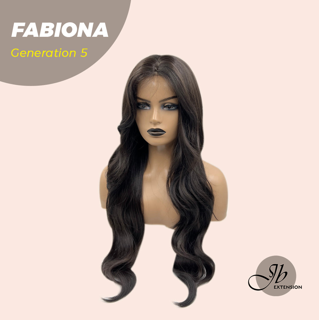 JBEXTENSION GENERATION FIVE 28 Inches Tea Black Darkest Brown Curly Wig FABIONA