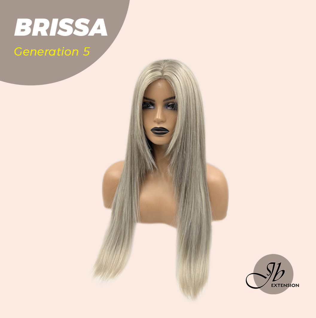 JBEXTENSION GENERATION FIVE 26 Inches Mix Grey Straight Wig BRISSA G5