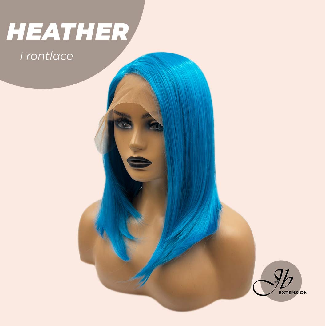 JBEXTENSION 15 Inches Blue Straight Side Part Frontlace Wig HEATHER