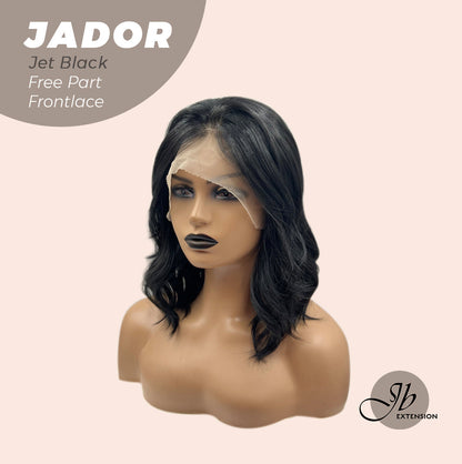 HOT OF SEASON -10 Inches Jet Black Curly Pre Plucked 13*3 HD Transparent Lace Frontal Swiss Lace Glueless Wig JADOR BLACK