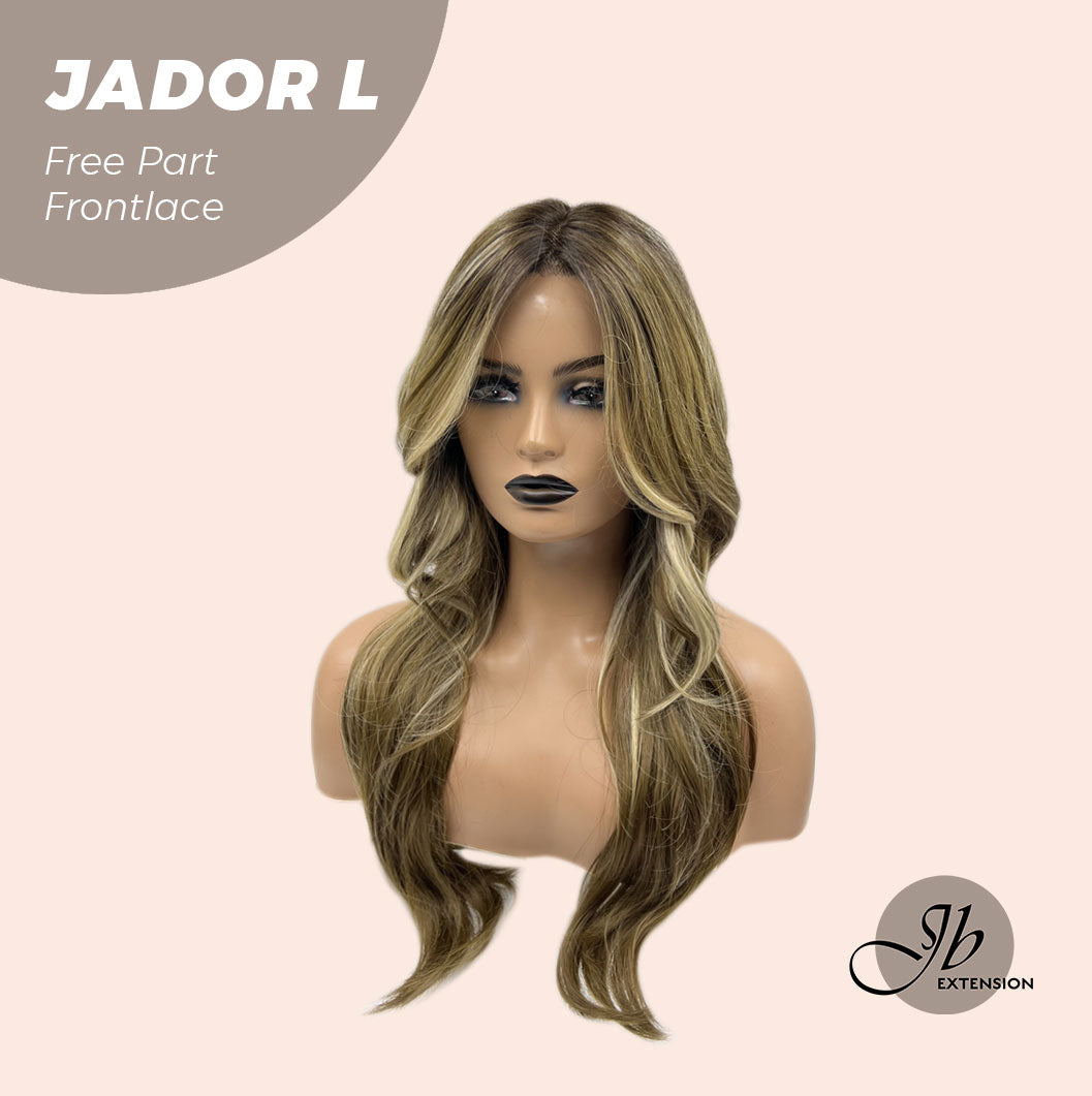 Silvia Highly Recommended- 24 Inches Mix Brown Curly Lace Front Wig.Pre Plucked 13*4 HD Transparent Lace Frontal Handmade Futura Fiber Swiss Lace Synthetic Fiber Pre-Cut Lace Glueless Wig JADOR L