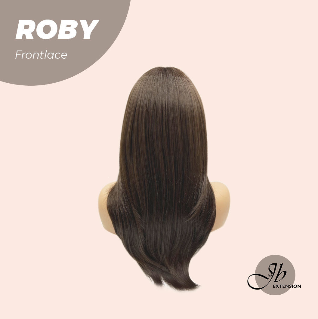 JBEXTENSION 22 Inches Brown Medium Length Women Pre-Cut Frontlace Glueless Wig ROBY