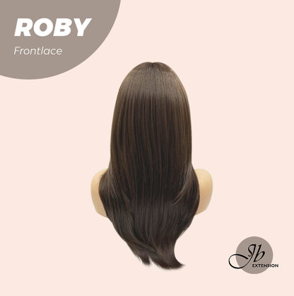 JBEXTENSION 22 Inches Brown Medium Length Women Pre-Cut Frontlace Glueless Wig ROBY