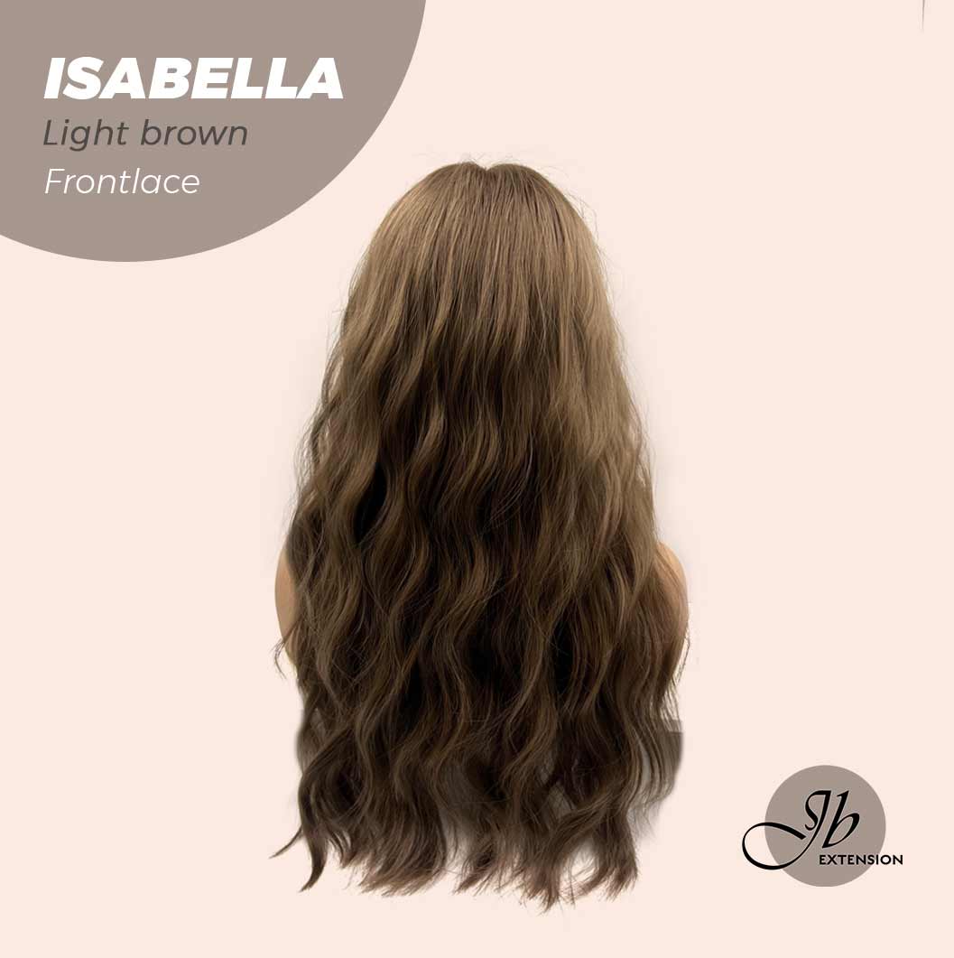 JBEXTENSION 24 Inches Light Brown Body Wave Pre-Cut Frontlace Glueless Wig ISABELLA LIGHT BROWN