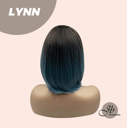 JBEXTENSION 12 Inches Bob Cut Ombre Blue Straight Short Wig LYNN