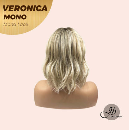 [PRE-ORDER] JBEXTENSION VERONICA MONO Monofilament Handmade Wig 6X5 Full Monofilament Hand Tied Top Wig 12 Inches Blonde Wave Mono Lace Wig With Anti-slip Silicone Strips Glueless Wig VERONICA MONO