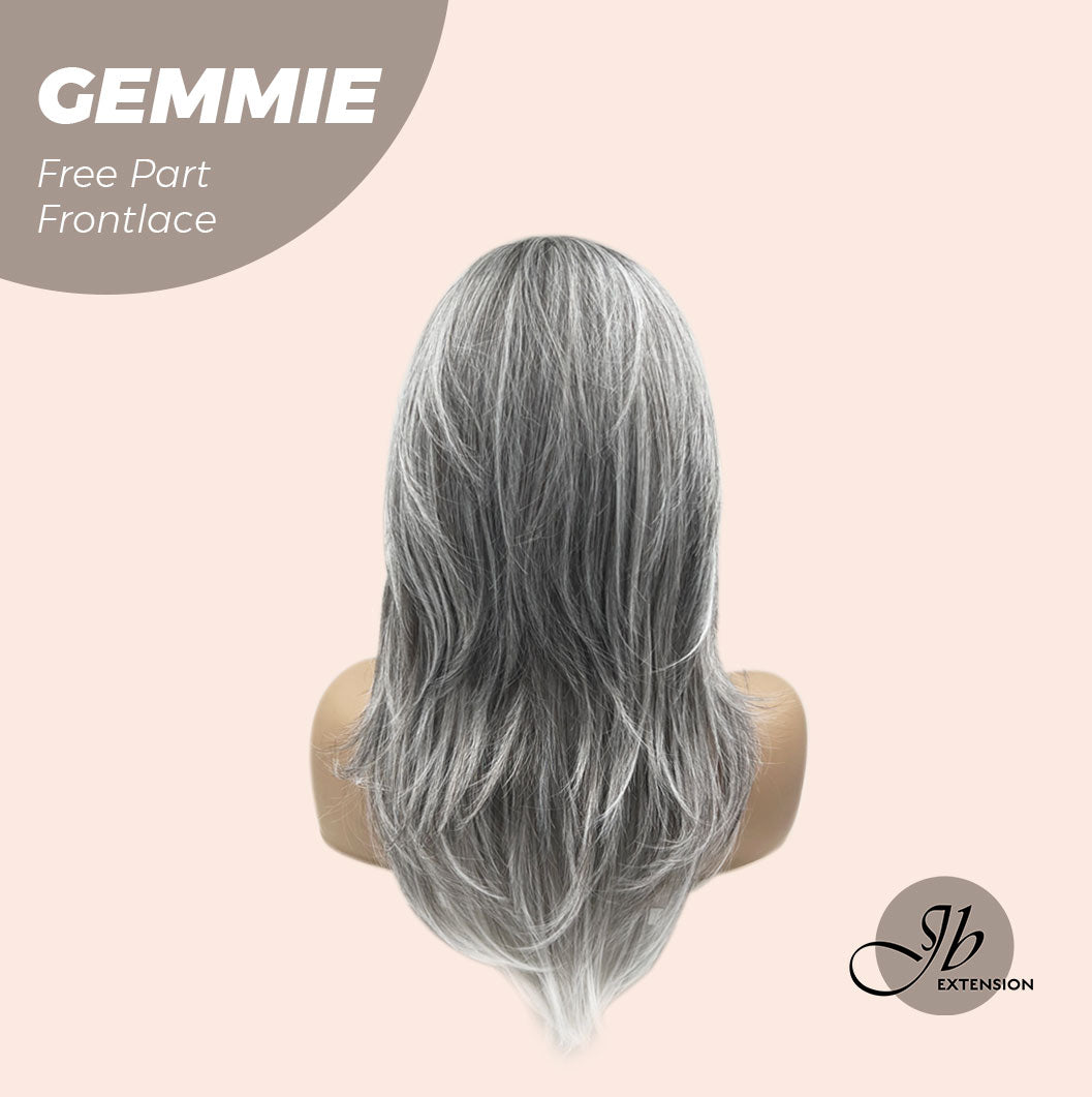 JBEXTENSION 20 Inches Grey Pre-Cut Free Part Frontlace Glueless Wig GEMMIE