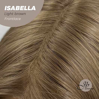 JBEXTENSION 24 Inches Light Brown Body Wave Pre-Cut Frontlace Glueless Wig ISABELLA LIGHT BROWN