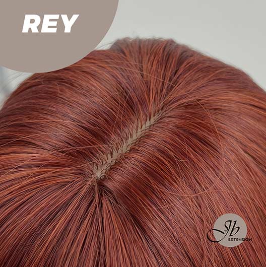JBEXTENSION 22 Inches Wolf Cut Red Wig With Bangs REY
